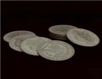 10pcs Palming Monētas (Morgan Dolāru izmēra Versija),Monētas, Burvju Triki,Burvju Piederumi,Skatuves,Slēgt,Ilūzija,Magia Rotaļlietas Classic