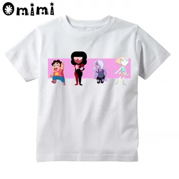 Bērnu Stīvens Visuma Logo Drukāts T Krekls Bērniem Lielu Gadījuma Īsām Piedurknēm Topi Zēni/Meitenes Smieklīgi T-Krekls
