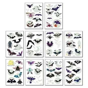 Videi Draudzīgs Ūdensizturīgs Halloween Bat Uzlīme Smieklīgi Halloween Atmosfēru Tetovējumu Uzlīmes
