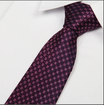 žakarda audumi corbatas hombre 2016 vīriešu zīda kaklasaites tumši violetu kaklasaiti sudraba dot apkakli, kaklasaiti, 8cm gravata slim žakarda lote