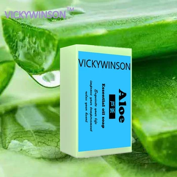 VICKYWINSON Anti anti pinnes pimples ādas balināšanas veselības augu dabas roku darbs ziepes aloe vera ziepes 50