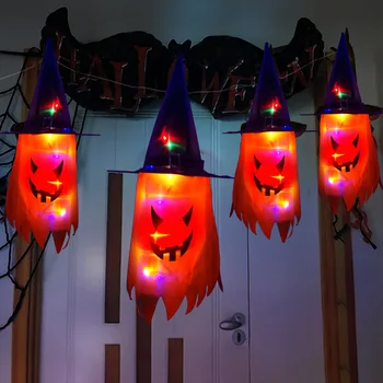 Halloween LED Gaismas Raganu Cepures Gypsophila Spoku Kvēlojošs Šausmu Stīgu Gaismas Mājas Dārzā Gaismas Āra Veranda Pagalmā Rotājumi