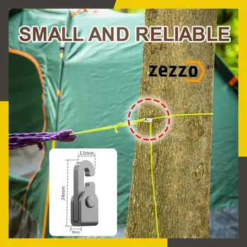 Zezzo® Automātiskās Bloķēšanas Āķis 4gab/pack Ar 5M Virves Bez maksas No Hitting Mezgls Saistoši Karājas Stiprinājuma Rīki Teltis Āķi