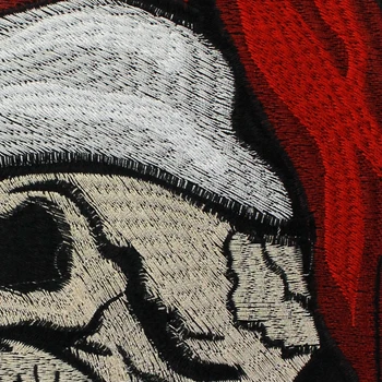 Punk Rock Galvaskausa Izšūti Plāksteri Skelets Dzelzs par Biker Uzlīmes, Aplikācijas Ziemassvētku Cepuri Galvaskausa Emblēmu