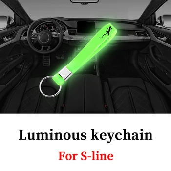 Auto personības keychain daudzkrāsains gaismas radošo keychain Audi Sline V8 Q2 Q3 Q5 Q7 Q8 A3 A4 A5 R8 B5 B6 B7 B8 C5 C6 C7