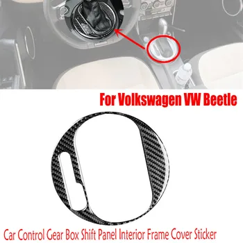 Par Volkswagen VW Beetle 2012-2019 Oglekļa Šķiedras Auto Kontroles ātrumkārba Pārslēgšanas Panelis Interjera Rāmja Vāks Uzlīme