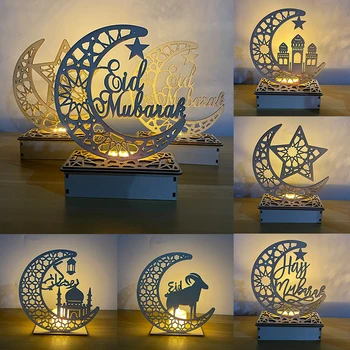 Moon Star LED EID Koka Amatniecības Kulons Eid Mubarak Ramadāna Apdare, Mājas Kareem Ramadāna Islāmu Musulmaņu Happy EID puse Deco