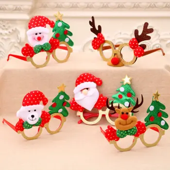1 Gab. Ziemassvētku Brilles Santa Claus, Sniegavīrs Sniegpārsliņu Koks Elk Brilles Puse, Foto Aksesuārus, Ir 2021. Ziemassvētku Rotājums Mājās Jaunu
