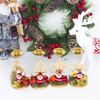 Santa Claus Sniegpārslas Zvaigžņu Ziemassvētku Svečturis Dzelzs Sveces, Dāvanu, Rotājumu Darbvirsmas Sveces Turētājs Ziemassvētki Galda Dekorēšana Zelta