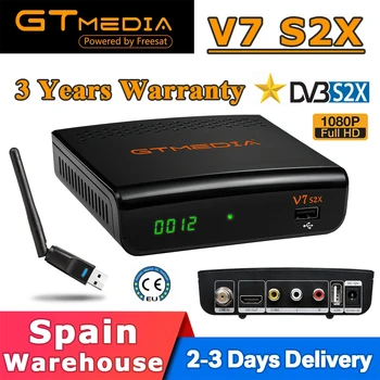 Full HD Gtmedia V7 S2X Pati KĀ DVB-S2/S2X Satelīta Uztvērēju Gtmedia V7S2X TV KASTE Ar USB Wifi Modernizētas, Freesat V7SHD NEVIENS APP