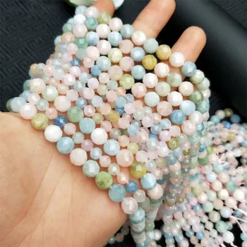 6-10mm Dabas Jauktu Krāsu Morgan Akmens Pērles Apaļas Slīpētas Zaudēt DIY Krelles Rotaslietas Pieņemšanas Krelles, Aksesuāri 15
