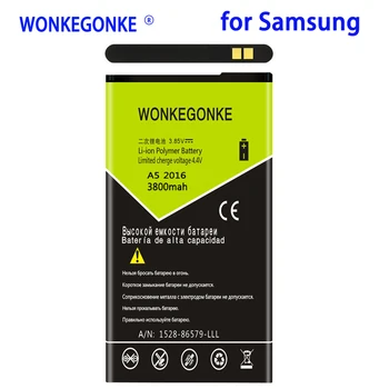 WONKEGONKE 3800mah EB-BA510ABE Samsung Galaxy A5 Līdz 2016. Izdevums A510F A5100 Autentisks Akumulators