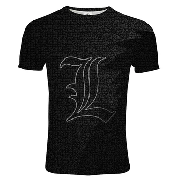 Karstā Pārdošanas Anime Death Note 3d Iespiests T-krekls Vīriešu/sieviešu Modes Gadījuma Harajuku Stils Populārs sporta Krekls ar Īsām Piedurknēm Streetwear