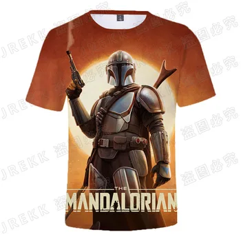 Star wars Mandalorian Boba Fett 3D Iespiests T Kreklu apdruka Vīriešu Sieviešu Bērnu Atdzist Topi, T-krekls, Zēns, Meitene Bērniem, Bērnu Yoda Tee Apģērbi