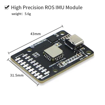 IMU inerciālas navigācijas modulis ROS robots veltīta deviņus-ass attieksme sensors ar magnetometru USB seriālā porta izeja