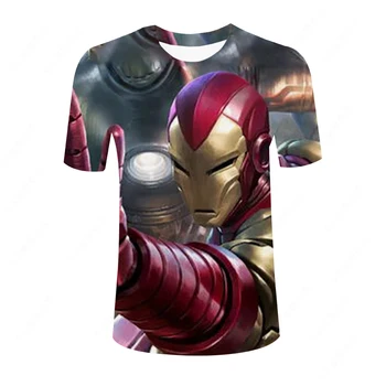 Dzelzs Vīrs Vīriešu Brīnums Vasaras Jaunā Modes T-krekls Augstas Kvalitātes 3D Digitālā Druka Avengers Top Harajuku O-veida Kakla Gadījuma T-krekls