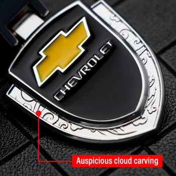 Luksusa Auto Vairogs Keychain 3D Metāla Kulons Keyring Pāris Dāvanas Keychain Aksesuāri Chevrolet Cruze Captiva Aveo Niva Onix