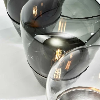 Ziemeļvalstu Mūsdienu Galda Lampa, galda Lampas Pelēkā Konjaks Stikla Ēnā Dzīvojamā Istaba Gulta Istabas, Gultas, Iekštelpu Dizaina Apgaismes Lampas