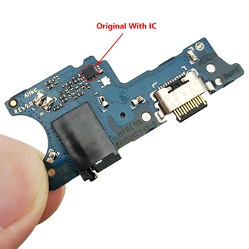 Oriģinālais USB Uzlādes Ostas Valdes Flex Kabelis Savienotājs Samsung A03S A307 A037F SM-A307F Mikrofona Modulis