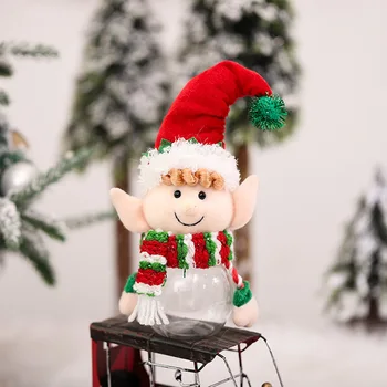 Ziemassvētku Gudrs Elfs, Konfekšu Kaste Cute Candy Jar lelle Ziemassvētku Rotājumi Mājas Dekorēšanai Ziemassvētku Eglīte Apdares Kulons Dāvanas