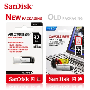 SanDisk CZ73 USB 3.0 FLASH DRIVE ULTRA Nojauta 128G 64GB 32G 16.G Pen Drive 32G USB3.0 pārraides ātrumu līdz 100MB/s PenDrive