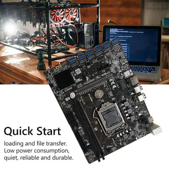 B250C Miner Mātesplati+G3930 CPU+RGB Ventilators+4 gb RAM DDR4+128G SSD+Switch Kabelis+SATA Kabeli 12*PCIE, lai USB3.0 GPU Kartes Slots