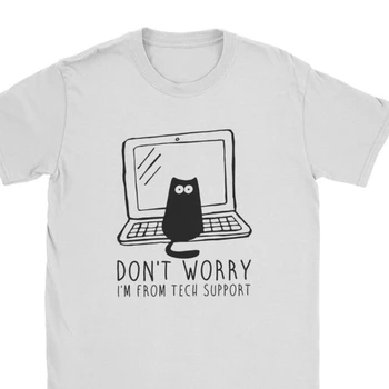 Es esmu No Tehnoloģiju Atbalstu T Krekli Kaķi Geek, Programmēšana, Projektēšana Programmatūras Inženieris Kokvilnas Smieklīgi Tee Camisas T-Krekls Vīriešiem