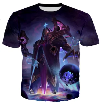Ir 2021. Spēles Tumši Kosmiskā Jhin Ādas T Krekls Vīriešiem/sievietēm 3D Iespiests T-krekli Ikdienas Harajuku Stils T Streetwear Lielgabarīta Topi