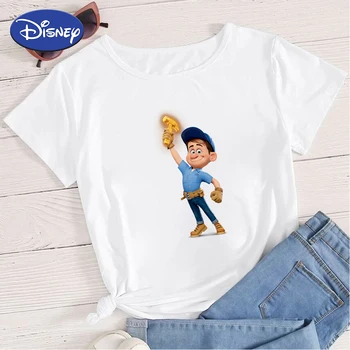 Disney Wreck-It Ralph T Krekls Modes Eiropas Sieviešu Krekls Karikatūra Cute Topi Tee Vasarā Jaunu Estētiku T Čīle Dropship