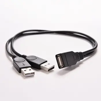 10pcs USB 2.0 Sieviete ar 2 Dual USB vīrietis Hub Strāvas Adapteris Y Sadalītāja kabeli