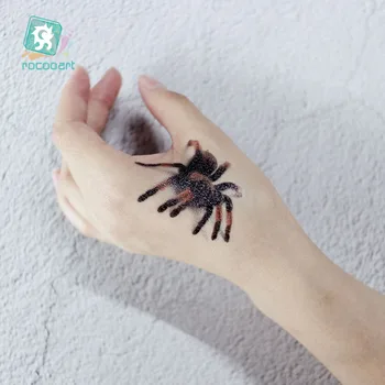 Rocooart 3D Spider Scorpion Tetovējums Pagaidu Tetovējums Uzlīmes Halloween Viltus Tattoo, Body Art Tatuajes Joks Tatouage Temporaire
