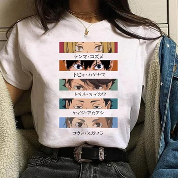 Vīriešu, Sieviešu T-krekls Topi Smieklīgi Haikyuu T Hip Hop Anime, Manga Gadījuma Tee Kreklu Drēbes