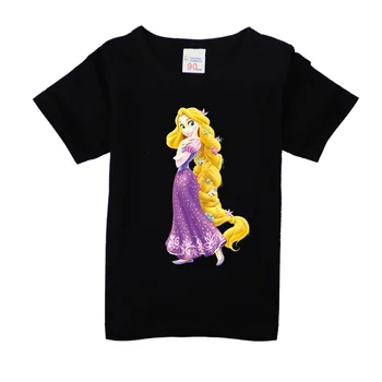 Ir 2021. Vasaras Modes Princese Rapunzel Bērnu Apģērbus meitenēm, T-Krekli Bērnu Kokvilnas Gadījuma T Krekls Bērniem, Topi, t-veida