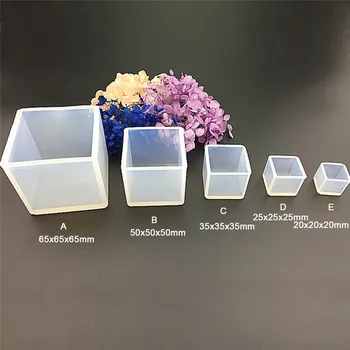 1 Gab. Cube Pieņemšanas Sveķu Lējuma Veidnes 20mm līdz 65mm DIY Silikona Kulons Pelējuma Rotaslietas, Amatniecības Rīku Jaunas