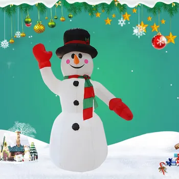 7.87 pēdām Ziemassvētku Piepūšamās Sniegavīrs Uzspridzināt Rotājumi ar Led Gaismas Pagalmā, zāles pļāvēji, Dārza Iekštelpu Āra Ziemassvētku Dekori ES Plug