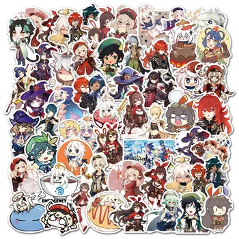 10/50gab/set Genshin Ietekmes Atvērtās Pasaules Piedzīvojumu Spēli Anime Multfilmu Uzlīmes Klēpjdatoru Rotaļlietas Bagāžas Skeitborda Ceļojumu Tālruni