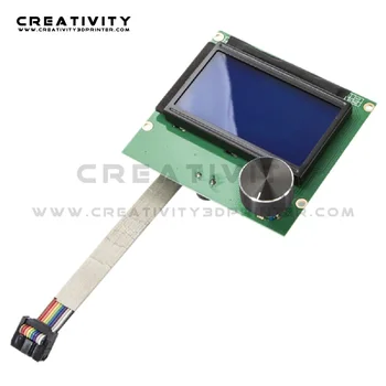 12864 LCD Ekrāns Kontrolieris RAMPAS 1.4 Displejs Zils Ekrāns+Kabelis CREALITY 3D Ender 3 CR-10 CR-10S 3D Printera Daļas