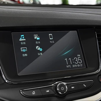 Auto Stils 7 8 Collu GPS Navigācijas Ekrāna Stikla aizsargplēvi Uzlīmes, Lai Opel Crossland X Aksesuāri Kontroles LCD Ekrāns