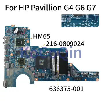 KoCoQin klēpjdators Mātesplatē HP Pavilion G4 G4-1000 G6 G6-1000 G7 HM65 HD6470 Mainboard 650199-001 636375-001 DA0R13MB6D0