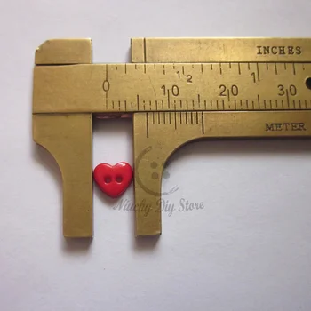Mini pogas 144pcs viens / jauktas krāsas 6mm sirds forma maz lelle pogas amatniecības scrapbooking piederumi diy šūšanas piederumi