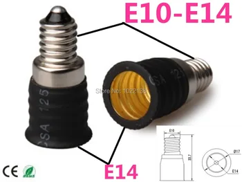 10pcs E10 lai E14 LED skrūvju ligzdas adapteris, E10-E14 Led Spuldzes bāzes Lampas Turētājs converter extender lustra Bezmaksas Piegāde
