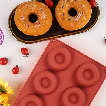 18 Tīklu 3D Virtuļi Cepšanas Panna Pelējums uz Silikona DIY Donut Konditorejas Dekorēšanas Pelējuma Virtuves Šokolādes Kūka uz Dzimšanas dienas ballīti