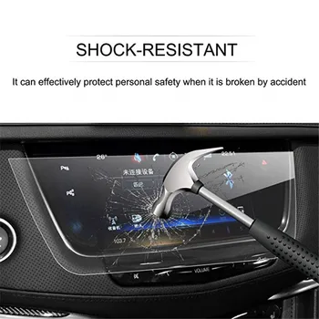 Par Cadillac XT5-2018 Ekrāna Automašīnas Navigācijas Ekrāna Aizsargs, Rūdīts Stikls Touch Screen Protector