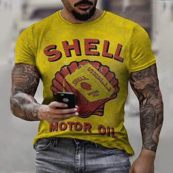 2022 Jaunu Modes Vīriešu Shell logo 3D Tshirt Pāris T-krekls Unisex Hip Hop Ikdienas Īsās Piedurknes Harajuku Streetwear Lielgabarīta Topi