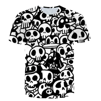 Galvaskausa Drukāt Bērniem tshirts Baby Zēni Meitenes 3D Smieklīgi Atdzist Halloween dāvanu īsām piedurknēm T-krekls 4-14 Gadiem Bērnu Apģērbu Camiseta