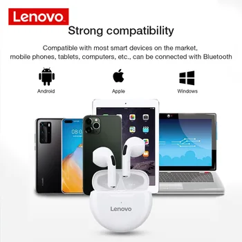 Lenovo TWS Bezvadu Austiņas Bluetooth Austiņas 5.0 Stereo IPX5 Sporta Ūdensizturīgs HD Zvanu Austiņas ar Mikrofonu Android, IOS