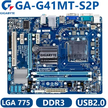 Par Gigabyte GA G41MT S2P Oriģināls Darbvirsmas Mātesplates Intel G41 LGA 775 DDR3 8G SATA2 USB2.0 Micro-ATX (Mainboard), ko Izmanto