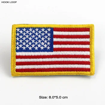 Amerika ASV Valsts Karogs Plāksteri Taktiskās ASV Armijas Emblēma Izšūta 3D Stick uz Caps Vienotu Mugursoma DIY Raibs