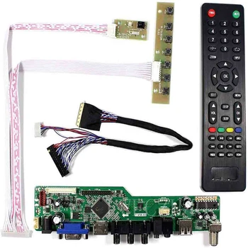 Jaunu TV56 Kontroles padomes Monitoru Komplekts LTN156AT20-H01 LTN156AT20-W01 TV+HDMI+VGA+AV+USB LCD LED ekrānu Kontrolieris Valdes Vadītāja