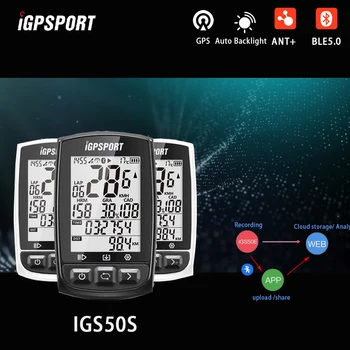 IGPSPORT ANT+ GPS Velosipēdu Datoru IGS50S Bluetooth Spidometrs Bezvadu Ūdensizturīgs Velosipēdu Digitālo Hronometrs ar Velosipēdu Piederumi